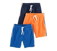 Simple Joys by Carter's 3-Pack Mesh Infant-and-Toddler-Shorts, Bleu/Orange/Bleu Marine, 4 Ans (Lot de 3) Bébé garçon