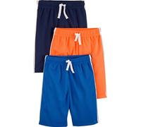 Simple Joys by Carter's 3-Pack Mesh Shorts, Bleu/Orange/Bleu Marine, 4-5 Ans (Lot de 3) Garçon
