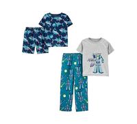 Simple Joys by Carter's 4-Piece Poly Pajamas Ensemble Pyjama, Requin/Transformers, 7 Ans (Lot de 2) Fille