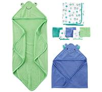 Simple Joys by Carter's 8-Piece Towel and Washcloth Set Baby-Bath, Bleu/Vert/Blanc, Taille Unique Bébé garçon
