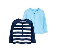 Simple Joys by Carter's Ensemble Anti-Démangeaisons Assorti Bébé Garçon, Lot de 2, Bleu Clair/Bleu Marine Rayures, 6-9 mois