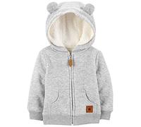 Simple Joys by Carter's Hooded Sweater Jacket with Sherpa Lining Blouson de Polyester molletonné Mixte bébé (Lot de 1)