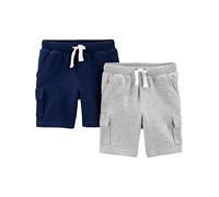 Simple Joys by Carter's Knit Cargo Shorts, Pack of 2, Bleu Marine/Gris, 12 Mois (Lot de 2) Garçon