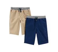 Simple Joys by Carter's Lot de 2 Shorts pour garçon, Marron Kaki Clair/Bleu Marine, 5