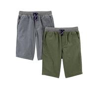 Simple Joys by Carter's Lot de 2 Shorts pour garçon, Vert/Gris, 5