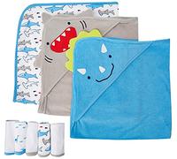 Simple Joys by Carter's Lot de 8 serviettes et gants de toilette unisexes pour bébé, requin, Einheitsgröße