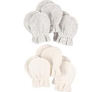 Simple Joys by Carter's Mitaines pour bébés Mixte Bébé, Lot de 6, Blanc Crème Chiné, 0-3 mois