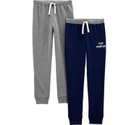 Simple Joys by Carter's Pantalon de Jogging en Maille Athlétique Bébé Garçon, Lot de 2, Charbon/Bleu Marine, 24 mois