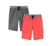 Simple Joys by Carter's Shorts Garçon, Lot de 2, Gris/Rouge, 4 Ans
