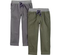 Simple Joys by Carter's Toddler Lot de 2 pantalons à enfiler pour garçon ,Vert/gris,US 5T (EU 110-116)