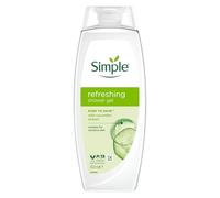Simple Kind to Skin Lot de 6 gels douche rafraîchissants aux extraits de concombre et provitamine B5 pour peaux sensibles 450 ml