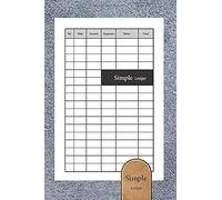 Simple Ledger: Simple Cash Book Accounts Bookkeeping Journal For Small Business Log, Track, & Record Expenses & Income (6x9), 110 Page (Book11)
