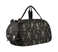 Simple Line Art Of Fox Sac de sport avec compartiment à chaussures Grande capacité Sac de voyage pour l'école, le sport, les voyages