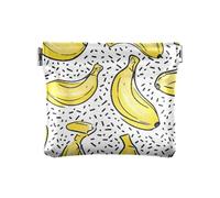 Simple Line Mini portefeuille en cuir synthétique avec motif banane jaune pour femmes, filles et hommes
