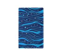 Simple Line Stars Electric Blue Wave Pattern Decorative Cute Switch and Outlet Cover Plate Tapa para Interruptor de luz Unused Outlet Cover