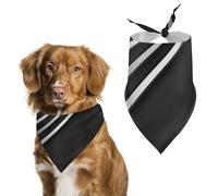 Simple Lines Bandana triangulaire pour chien en polyester lavable pour chiens et chats de taille moyenne et grande