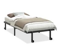 Simple LIT - SOLOMON - Cadre de lit 1 PLACE - sans matelas - pliable noir 90x200 cm acier FR1574