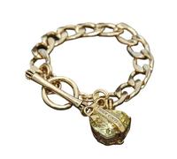 Simple Love Bow Zircon Basic Bracelet Coeur Cristal Femme, taille unique, Métal, Pas de pierre précieuse