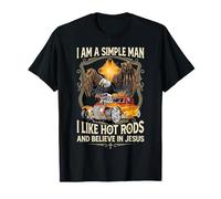 Simple Man Hot Rods et Believe in Jesus Eagle Crest T-Shirt
