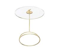 Simple Metal Side Table Iron Glass Round Corner Table Glass Desktop Living Room Table Coffee Table Tea Desk