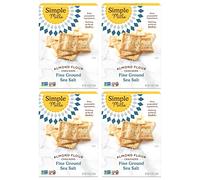 Simple Mills Crackers à la farine d'amande, sel de mer finement moulu - Sans gluten, végétaliens, collations saines, 120,5 g (lot de 4)