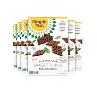 Simple Mills Sweet Thins Cookies - Farine de graines et de noix - Chocolat à la menthe - Sans gluten, paléo, saine, 120 ml (lot de 6)