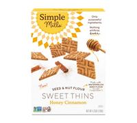 Simple Mills Sweet Thins Cookies, farine de graines et de noix, miel et cannelle, sans gluten, adaptés au paléo, collations saines, 120,5 g (lot de 1)