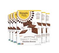 Simple Mills Sweet Thins Cookies - Farine de noix et de graines - Brownie au chocolat sans gluten - Paléo - 120 ml - Lot de 6