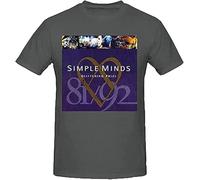 Simple Minds Glittering Prize 8192 Black Tee Shirts f Men Manches Courtes(Large)