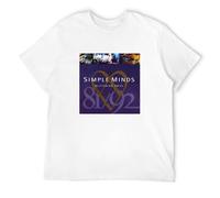 Simple Minds Glittering Prize 8192 Black Tee Shirts for Men T-Shirt White L