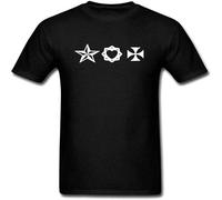 Simple Minds Graphic Tee Printed T-Shirt Fashion Shirt for Men Black XL