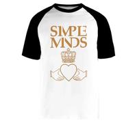 Simple Minds Logo T-Shirt À Manches Courtes Unisexe Blanc Baseball Tee