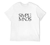 Simple Minds Mens T-Shirt Fashion Cotton Top Graphic Unisex Basic Short Sleeve Cotton Casual T-Shirt White XL
