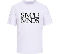 Simple Minds Mens T-Shirt Fashion Cotton Top Graphic Unisex Basic Short Sleeve Cotton Casual T-Shirt White St Shirt Casual Round Neck Easy Tee Comfortable Tees White M