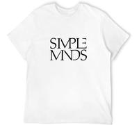 Simple Minds Mens T Shirt Fashion Cotton Top Graphic Unisex Basic Short Sleeve Cotton Casual Tees White L