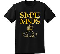 Simple Minds T-Shirt Cotton Men Summer Fashion T-Shirt Graphic Unisex Basic Short Sleeve Cotton Casual T-Shirt Black