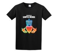 Simple Minds The Best of Simple Minds Rock Album Cover Art Unisex 100% Cotton Short-Sleeve T-Shirts Black XXXL