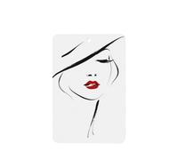 Simple Minimal Line Art Woman Face Lot de 4 désodorisants de voiture à suspendre Cartes parfumées pour tablettes d'aromathérapie de voiture