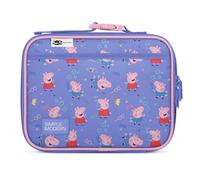 Simple Modern Boîte à déjeuner enfant Peppa Pig | Sac isotherme réutilisable pour filles et garçons | Poches intérieures et extérieures | Collection Hadley | Peppa Pig Bubbles