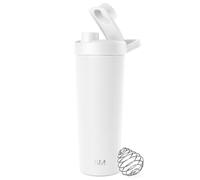 Simple Modern Bouteille Agitatrice en Acier Inoxydable avec Bille | Tasse Isolée en Métal pour Mélanges [rotéinés, Shakes et Pré-entraînement | Rally | 710ml | Winter White