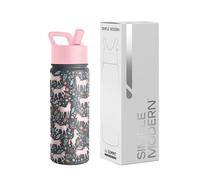 Simple Modern Bouteille d'Eau pour Enfants avec Paille | Gobelet Thermique en Acier Inoxydable Isolé Réutilisable pour Garçons et Filles | Summit Collection | 530ml | Unicorn Fields