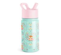 Simple Modern Bouteille d'Eau pour Enfants avec Paille | Gobelet Thermique en Acier Inoxydable Isolé Réutilisable pour Garçons et Filles | Summit Collection | 415ml | Fox and the Flower