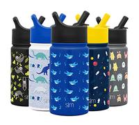 Simple Modern Bouteille d'Eau pour Enfants avec Paille | Gobelet Thermique en Acier Inoxydable Isolé Réutilisable pour Garçons et Filles | Summit Collection | 530ml | Shark Bite
