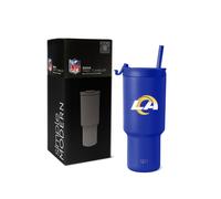 Simple Modern Gobelet de 850,5 g sous licence officielle NFL Los Angeles Rams avec couvercle rabattable et pailles | Tasse isotherme en acier ino
