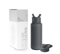 Simple Modern Gourde Isotherme avec Paille et Couvercle à Boire d'un Coup | Gourde Sport Adulte en Acier Inoxydable | Summit | 950ml | Graphite