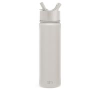 Simple Modern Gourde Isotherme avec Paille | Gourde Sport Adulte en Acier Inoxydable | Summit | 650ml | Almond Birch