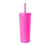 Simple Modern Mug Isotherme avec Paille et Couvercle | Gourde avec Paille Adulte, Bouteille d'Eau Réutilisable en Acier Inoxydable | Cadeaux pour Femmes et Hommes | Classic | 710ml | Raspberry Vibes