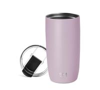 Simple Modern Tasse de Café de Voyage avec Couvercle Rabattable | Tasse de Café Glacé Isolée en Acier Inoxydable | Cadeaux pour Femmes et Hommes | Voyager Collection | 470ml | Lavender Mist