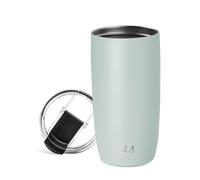 Simple Modern Tasse de Café de Voyage avec Couvercle Rabattable | Tasse de Café Glacé Isolée en Acier Inoxydable | Cadeaux pour Femmes et Hommes | Voyager Collection | 470ml | Sea Glass Sage