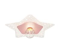 Simple moderne LED étoiles encastré créatif 3 couleurs dimmable rose/bleu plafonnier éclairage dessin animé plafonnier luminaire avec abat-jour boule en acrylique pour enfants salon, chambre à